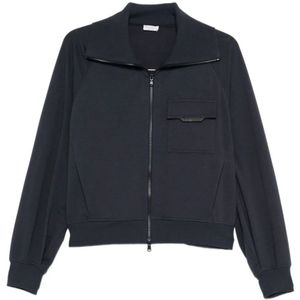 Brunello Cucinelli, Dames, Sweatshirts & Hoodies, Blauw, Maat: XS