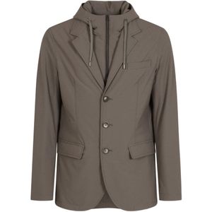 Herno, Heren, Jassen, Beige, Maat: L Leer,