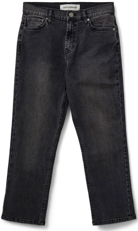Sofie Schnoor - Cropped Grijze Denim Jeans - Zwart - Dames