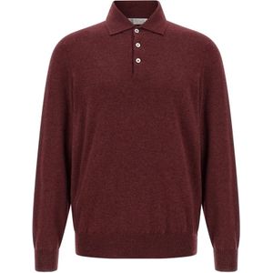 Brunello Cucinelli, Heren, Truien, Rood, Maat: XL Kasjmier,