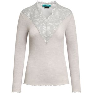 TOOche, Dames, Blouses & Shirts, Grijs, Maat: L Zijde,
