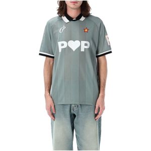 Pop Trading Company, Heren, Tops, Groen, Maat: S Poliester,
