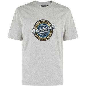 Barbour, Heren, Tops, Grijs, Maat: L Katoen,