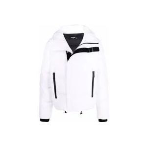 Dsquared2 Witte Gewatteerde Logo Jas , White , Heren , Maat: M