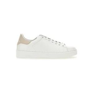 Woolrich Leren Witte Sneakers , White , Heren , Maat: 42 EU