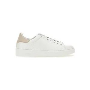 Woolrich Leren Witte Sneakers , White , Heren , Maat: 46 EU