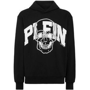 Philipp Plein, Heren, Sweatshirts & Hoodies, Zwart, Maat: L