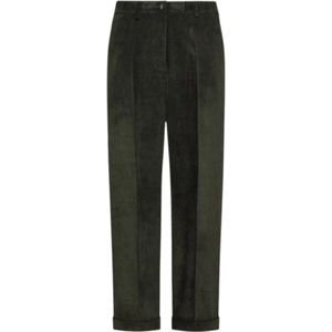 Momoni, Dames, Broeken, Groen, Maat: XS Katoen,