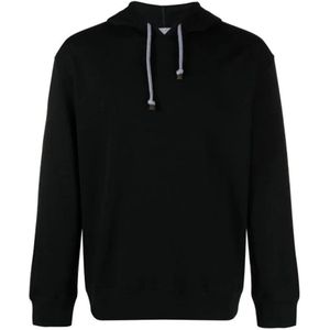 Brunello Cucinelli, Heren, Sweatshirts & Hoodies, Zwart, Maat: S Katoen,