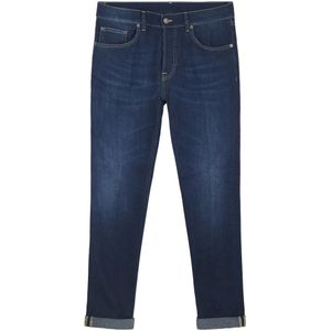 Dondup, Heren, Jeans, Blauw, Maat: W35 Leer,