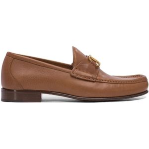 Valentino Garavani - Vlogo - Loafers - Bruin - Leer
