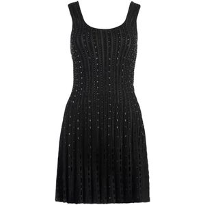 Versace, Dames, Jurken, Zwart, Maat: 2XS Viscose,