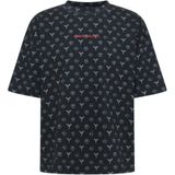 Oversized T-shirt met labelstitching