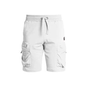 Parajumpers Urban Fleece Shorts met Nylon-inzetstukken , White , Heren , Maat: XL