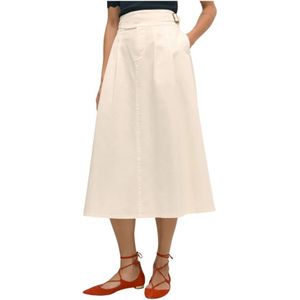 Brooks Brothers, Dames, Rokken, Wit, Maat: 3XS Katoen,