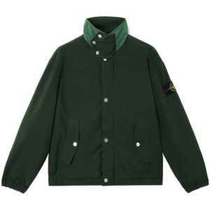 Stone Island, Heren, Jassen, Groen, Maat: M Poliester,