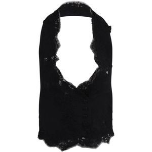 Ermanno Scervino, Dames, Tops, Zwart, Maat: XS