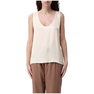 Liu Jo, Dames, Tops, Beige, Maat: M Viscose,