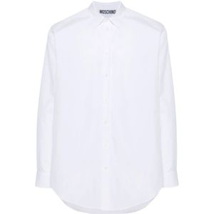 Moschino, Heren, Overhemden, Wit, Maat: XL Katoen,