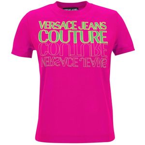 Versace Jeans Couture, Dames, Tops, Roze, Maat: XS