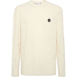 Philipp Plein, Heren, Tops, Beige, Maat: S Katoen,