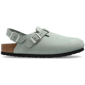 Birkenstock, Dames, Schoenen, Groen, Maat: 35 EU Leer,