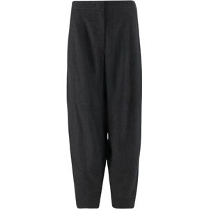 Giorgio Armani, Dames, Broeken, Grijs, Maat: M Wol,