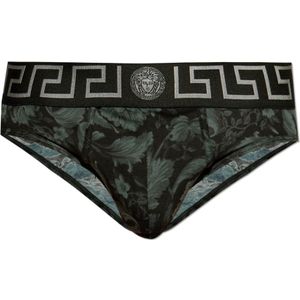 Versace Gestreepte slips , Black , Heren , Maat: XL