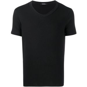 Tom Ford, Heren, Tops, Zwart, Maat: S Katoen,