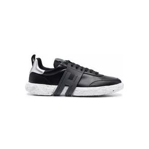 Hogan Kalf Sneaker 3R Zwart Rubber , Black , Dames , Maat: 37 1/2 EU