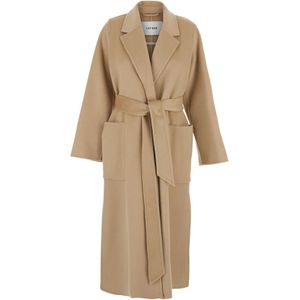 IVY Oak, Dames, Mantels, Beige, Maat: M Wol,