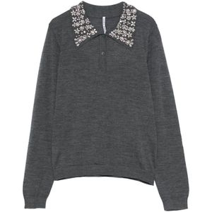 Liviana Conti, Dames, Truien, Grijs, Maat: L Wol,