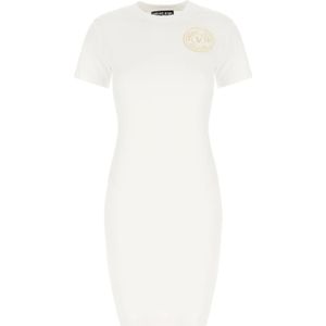 Versace Jeans Couture, Dames, Jurken, Wit, Maat: 2XS Katoen,