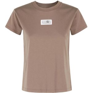 MM6 Maison Margiela, Dames, Tops, Bruin, Maat: M Katoen,