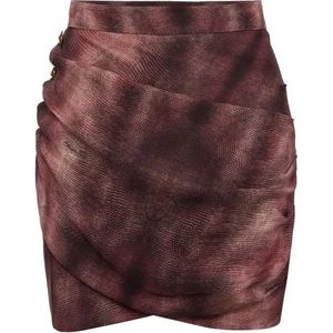 Elisabetta Franchi, Dames, Rokken, Rood, Maat: XS Leer,