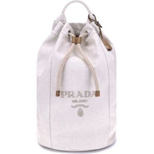 Prada, Dames, Tassen, Wit, Maat: ONE Size Linnen,