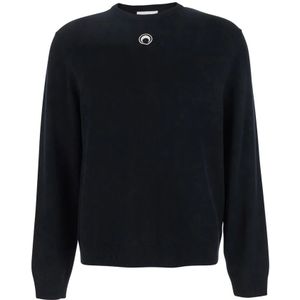 Marine Serre, Heren, Truien, Zwart, Maat: S