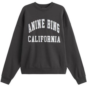Anine Bing, Dames, Sweatshirts & Hoodies, Zwart, Maat: XS Katoen,