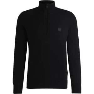 Hugo, Heren, Truien, Zwart, Maat: S Katoen,