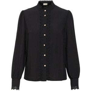 Overhemd - Regular Fit - Heuplengte - Lange Mouwen - 45% Viscose, 43% Polyester, 12% Polyamide