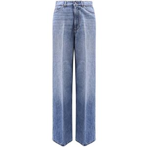 Stella McCartney, Dames, Broeken, Blauw, Maat: W25 Katoen,