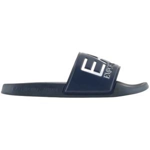 Emporio Armani - EA7 - Badslippers - Blauw - Rubber