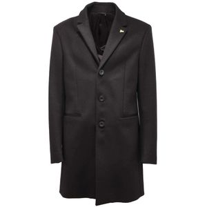 Patrizia Pepe, Heren, Mantels, Zwart, Maat: XL Wol,