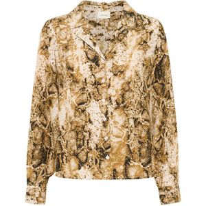 Cream, Dames, Blouses & Shirts, Bruin, Maat: M Viscose,