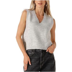 Modström, Dames, Tops, Grijs, Maat: S Wol,