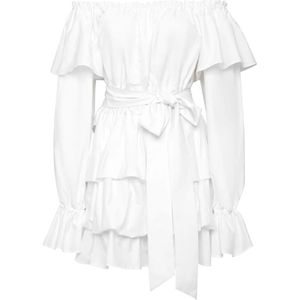 Philipp Plein, Dames, Jurken, Wit, Maat: L Katoen,