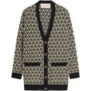 Valentino, Dames, Truien, Zwart, Maat: M Wol,