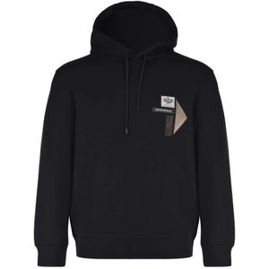 Emporio Armani, Heren, Sweatshirts & Hoodies, Zwart, Maat: XS Katoen,