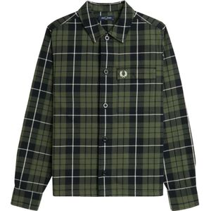 Fred Perry, Heren, Overhemden, Groen, Maat: S Katoen,