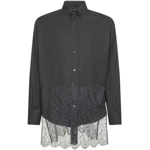 Fendi, Heren, Overhemden, Bruin, Maat: M Wol,